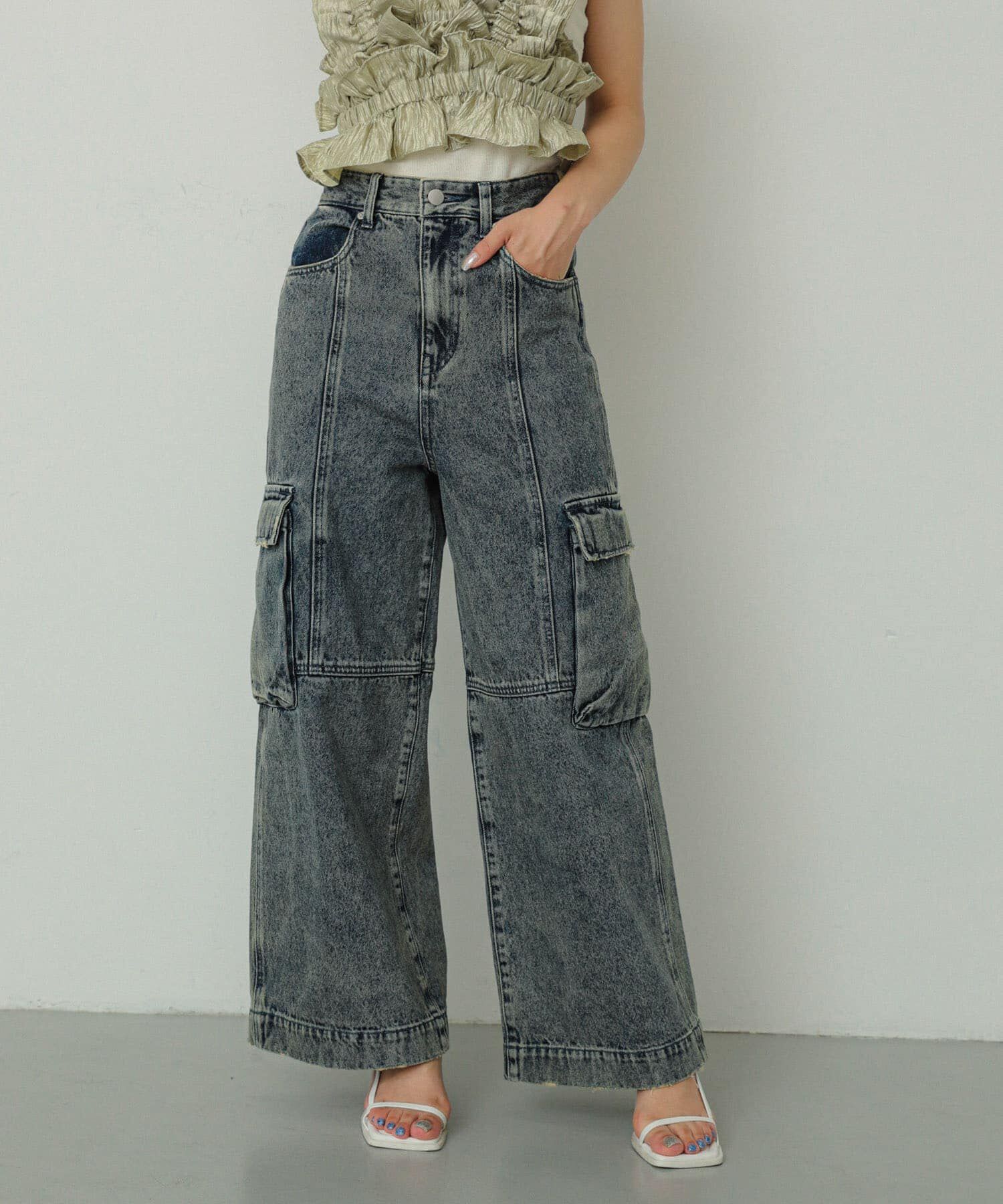 SENSE OF PLACE by URBAN RESEARCH「ヴィンテージデニムワイドパンツ」|デニム|