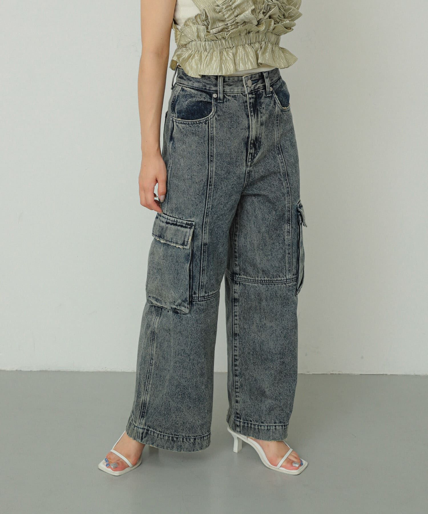 SENSE OF PLACE by URBAN RESEARCH「ヴィンテージデニムワイドパンツ」|デニム|