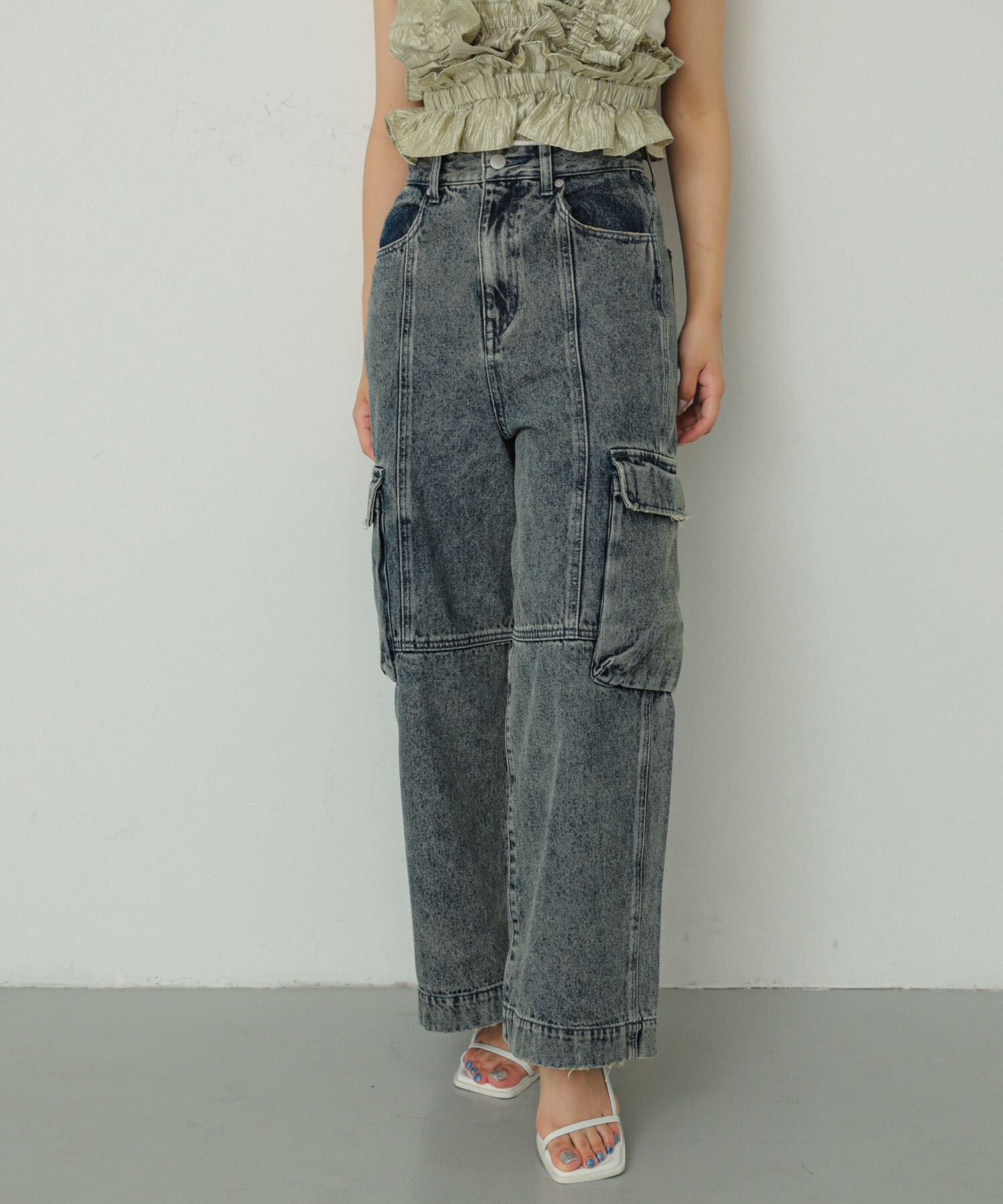 SENSE OF PLACE by URBAN RESEARCH「ヴィンテージデニムワイドパンツ」|デニム|