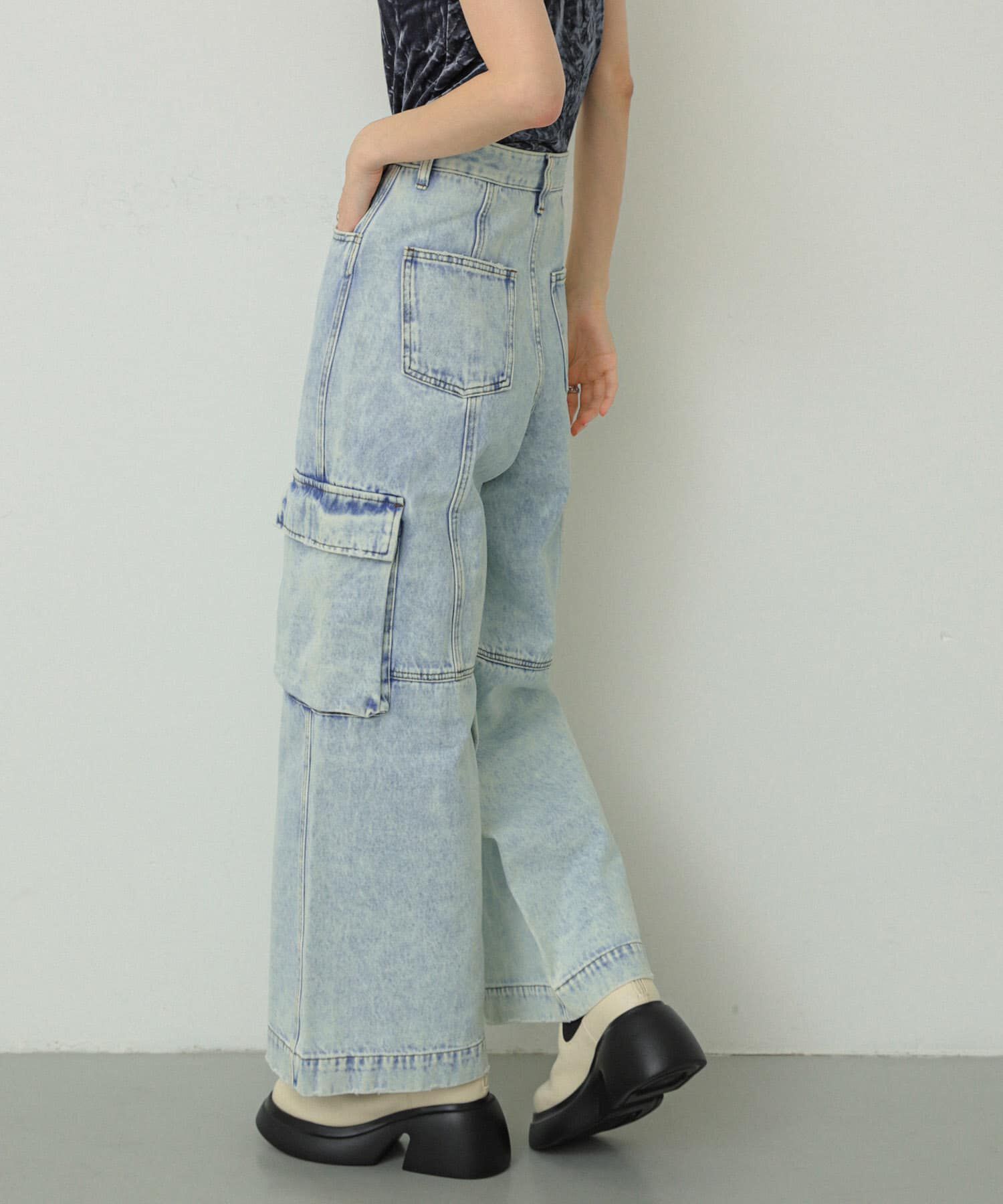 SENSE OF PLACE by URBAN RESEARCH「ヴィンテージデニムワイドパンツ」|デニム|