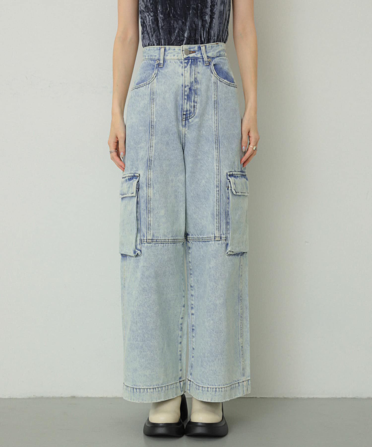 SENSE OF PLACE by URBAN RESEARCH「ヴィンテージデニムワイドパンツ」|デニム|