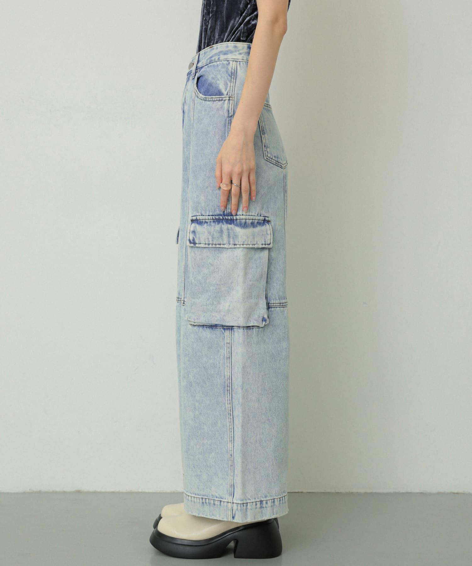 SENSE OF PLACE by URBAN RESEARCH「ヴィンテージデニムワイドパンツ」|デニム|