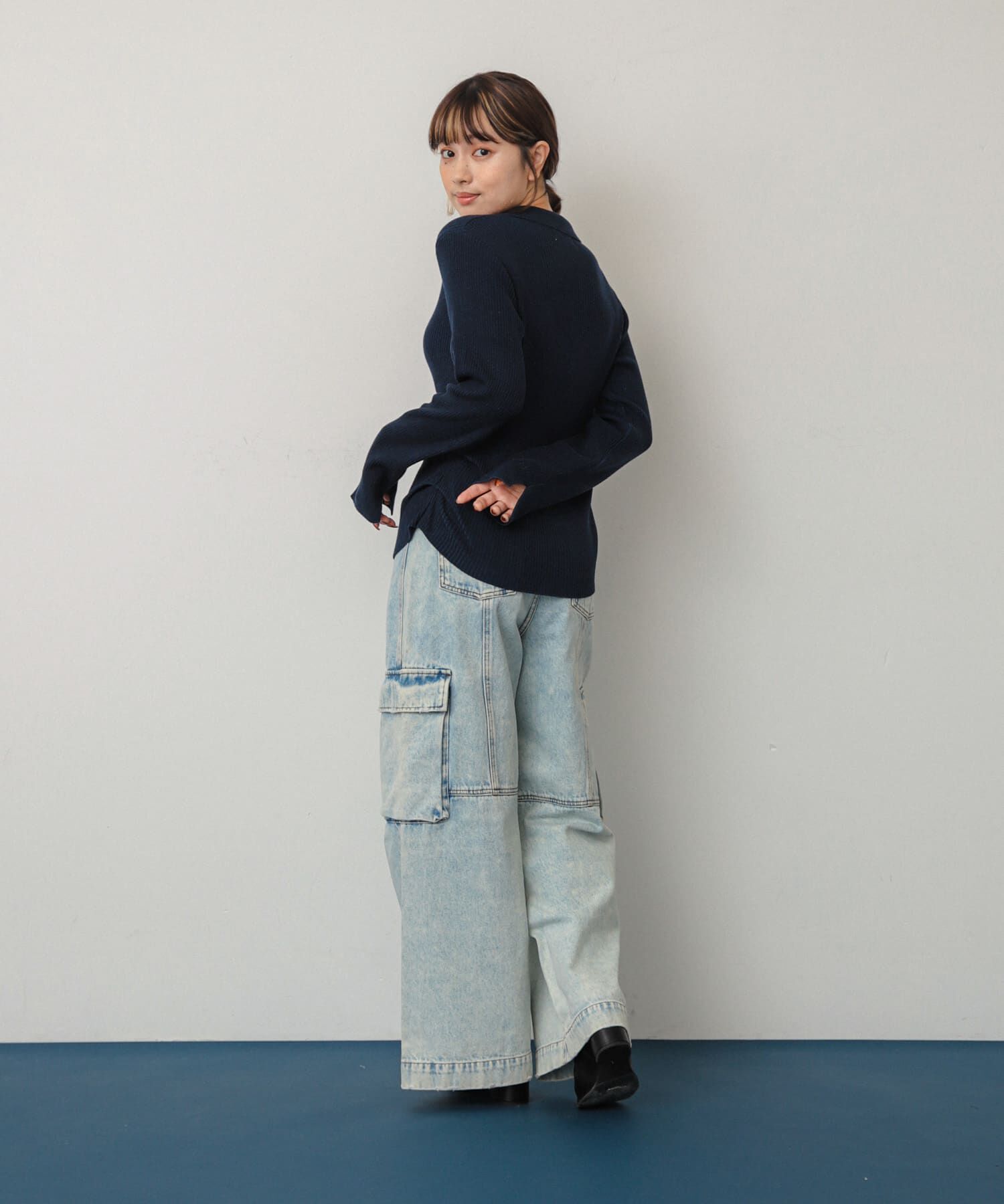 SENSE OF PLACE by URBAN RESEARCH「ヴィンテージデニムワイドパンツ」|デニム|