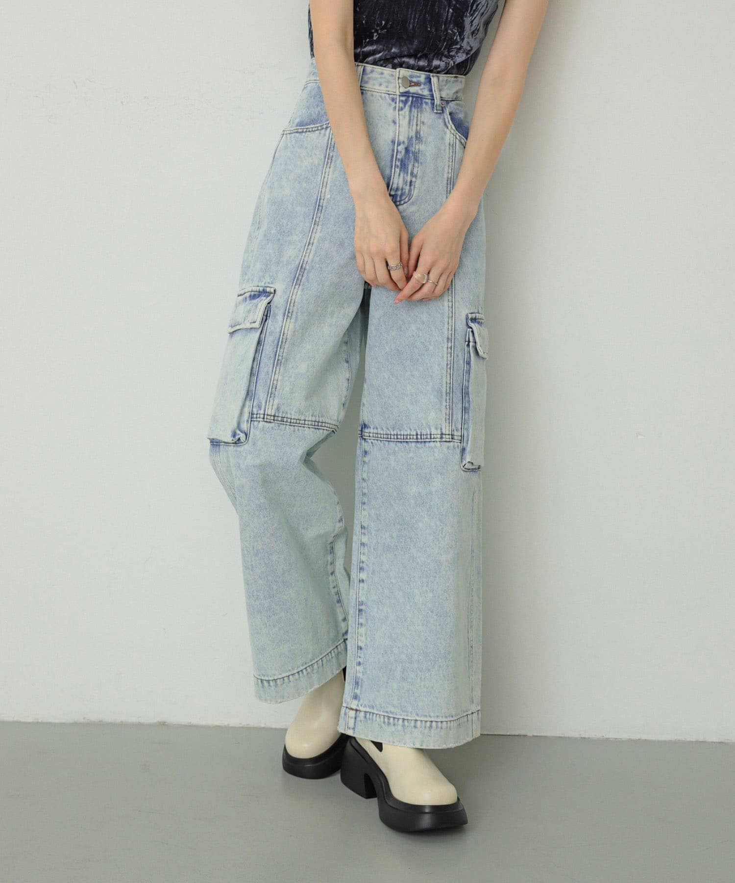 SENSE OF PLACE by URBAN RESEARCH「ヴィンテージデニムワイドパンツ」|デニム|