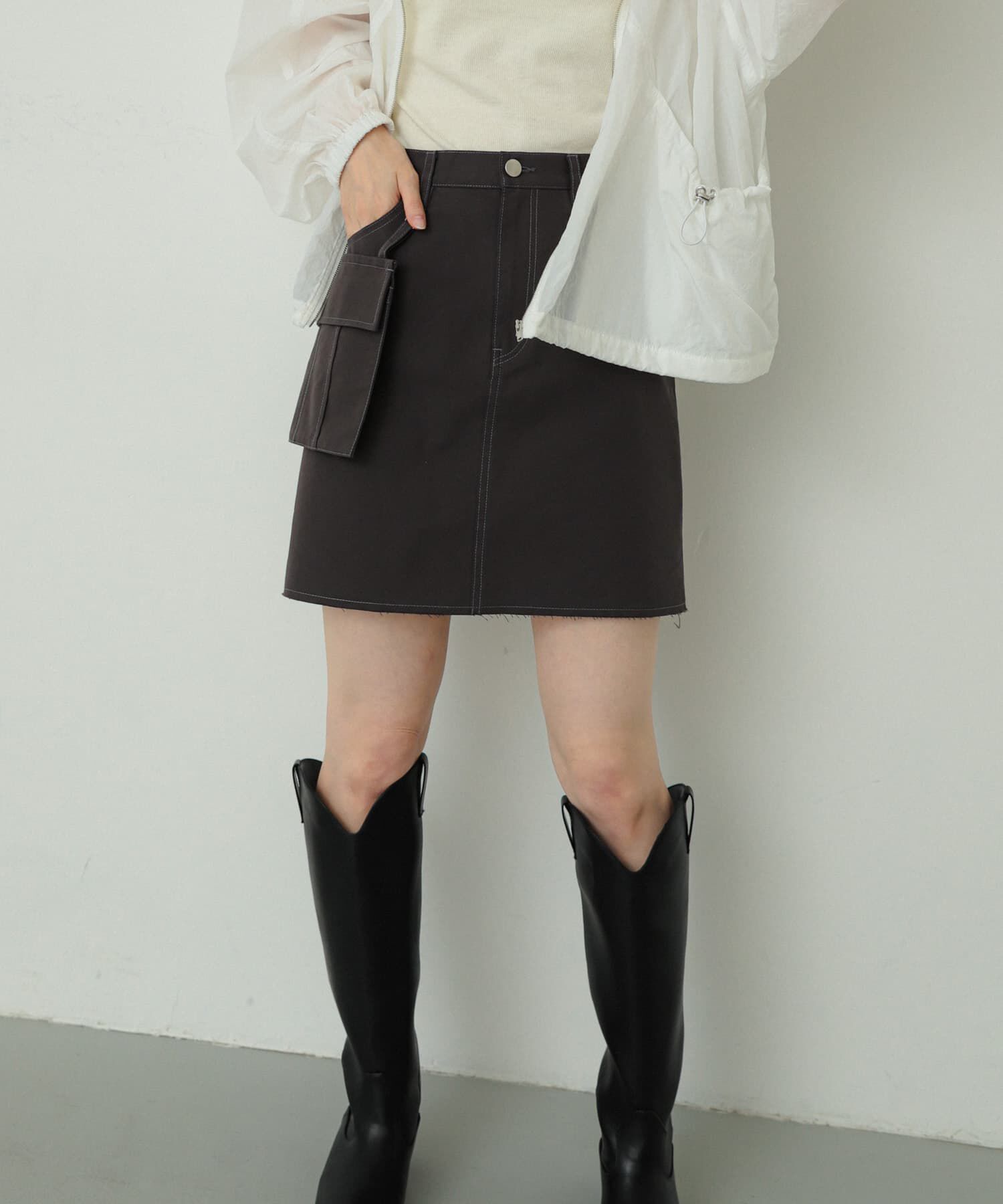SENSE OF PLACE by URBAN RESEARCH「サイドポケットツキミニスカート」|スカート|