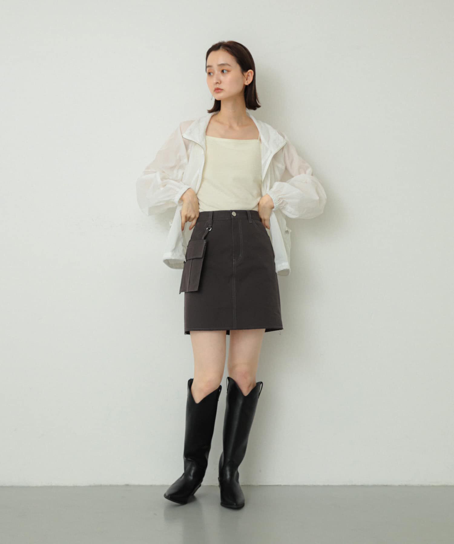 SENSE OF PLACE by URBAN RESEARCH「サイドポケットツキミニスカート」|スカート|