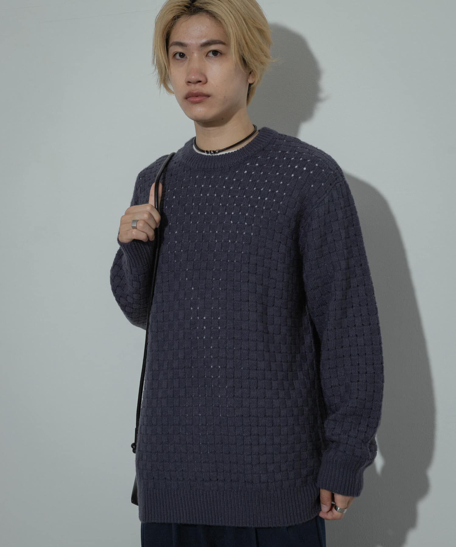 SENSE OF PLACE by URBAN RESEARCH「クロス編みシアークルーネックニット」|ニット・セーター|