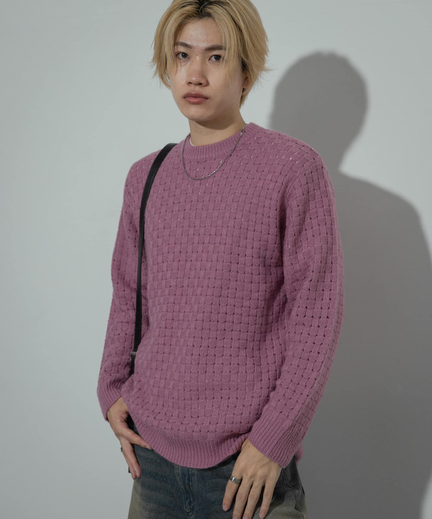 SENSE OF PLACE by URBAN RESEARCH「クロス編みシアークルーネックニット」|ニット・セーター|