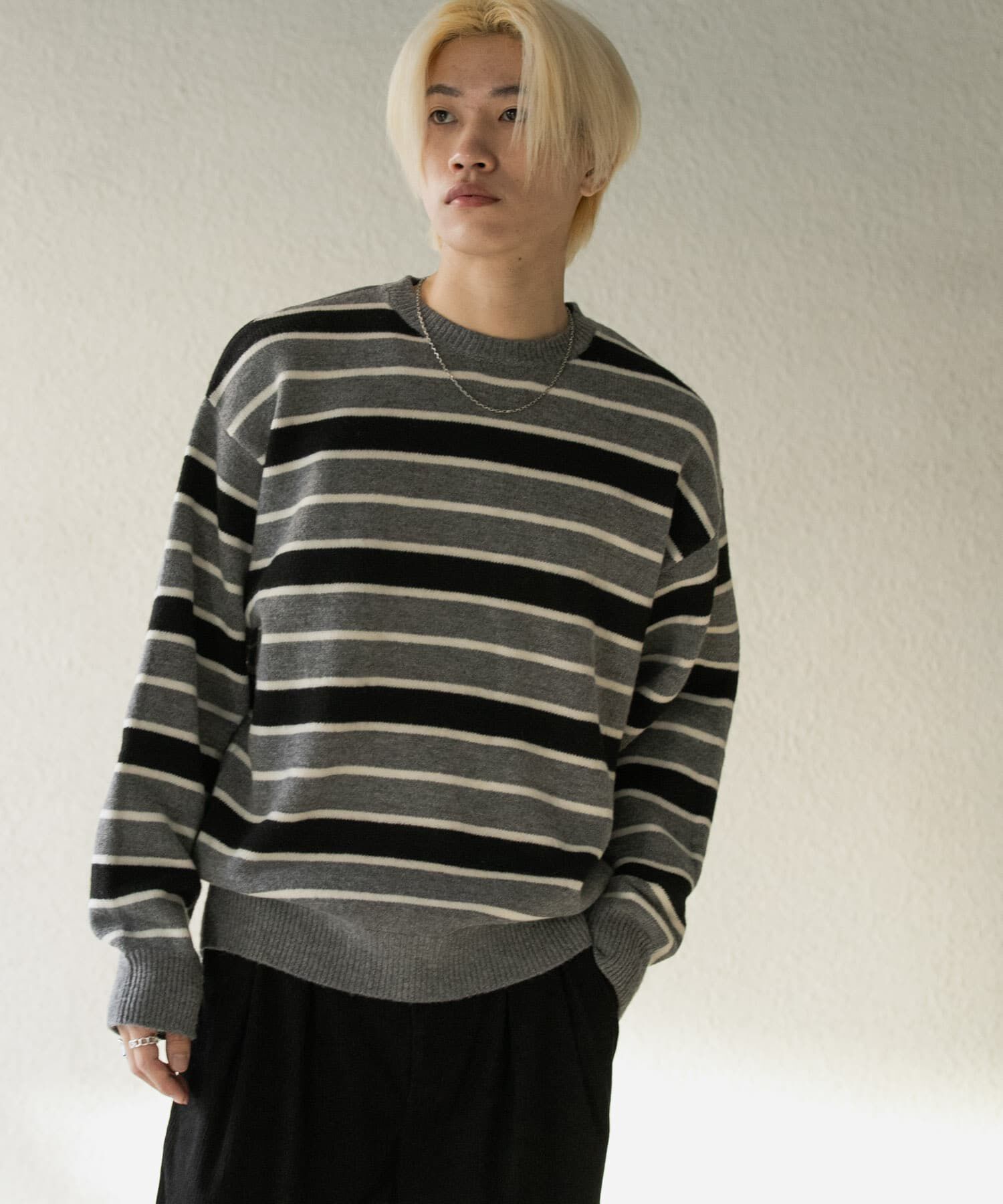 SENSE OF PLACE by URBAN RESEARCH「ウールブレンドボーダークルーネックニット」|ニット・セーター|