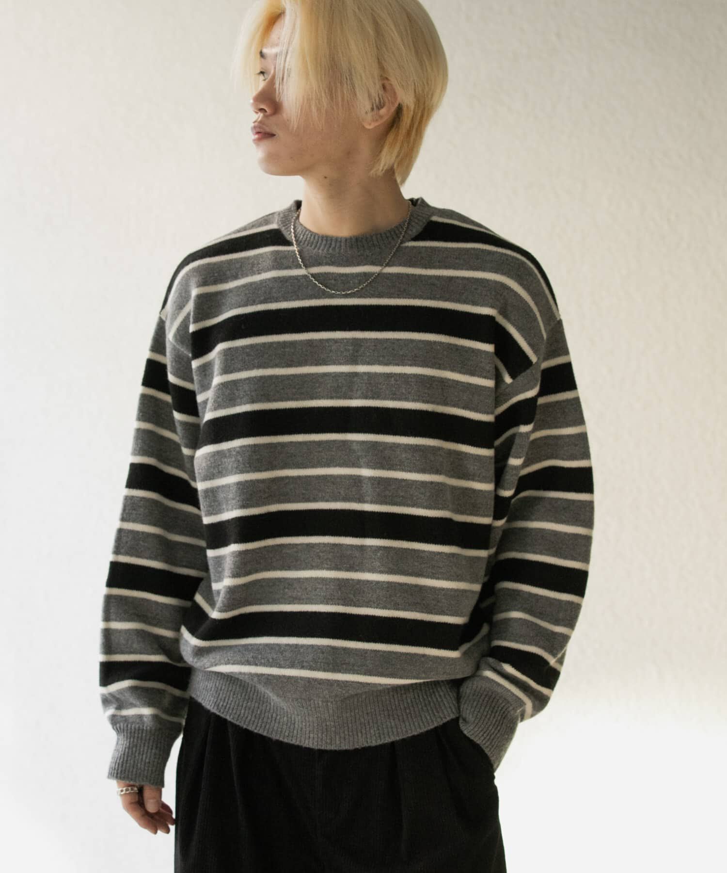 SENSE OF PLACE by URBAN RESEARCH「ウールブレンドボーダークルーネックニット」|ニット・セーター|