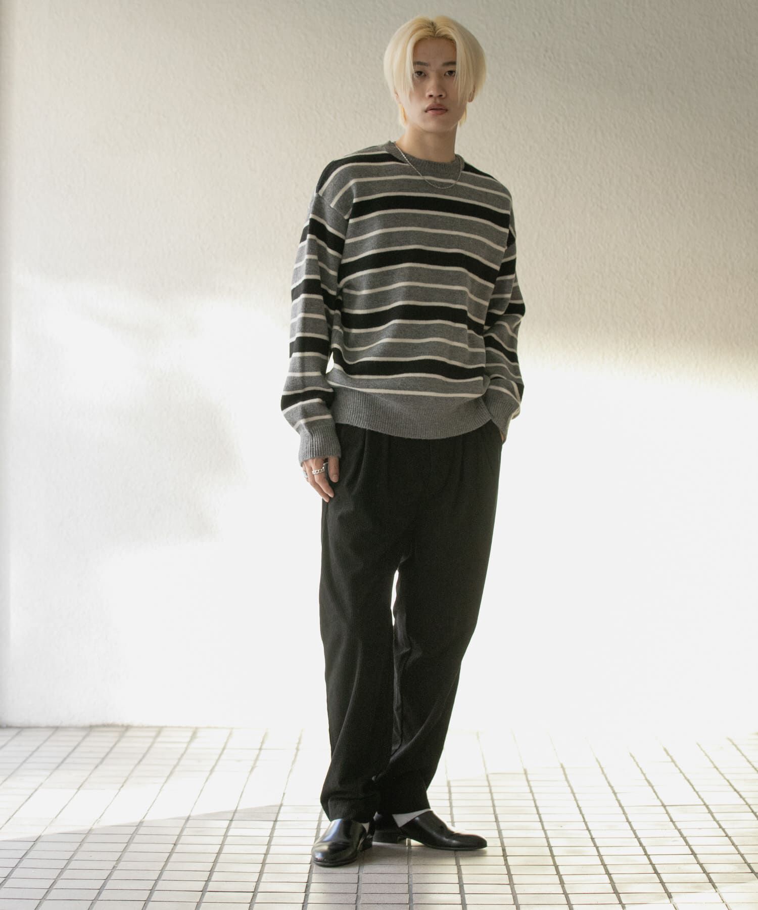 SENSE OF PLACE by URBAN RESEARCH「ウールブレンドボーダークルーネックニット」|ニット・セーター|