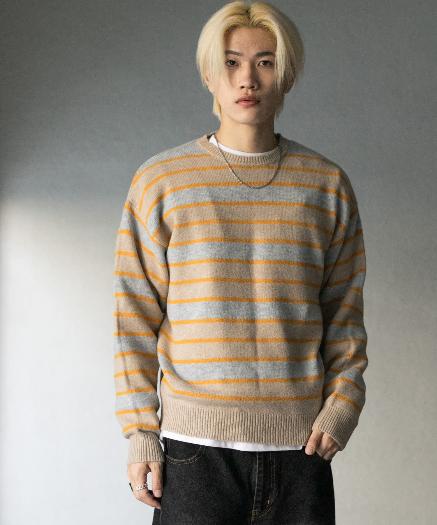 SENSE OF PLACE by URBAN RESEARCH「ウールブレンドボーダークルーネックニット」|ニット・セーター|