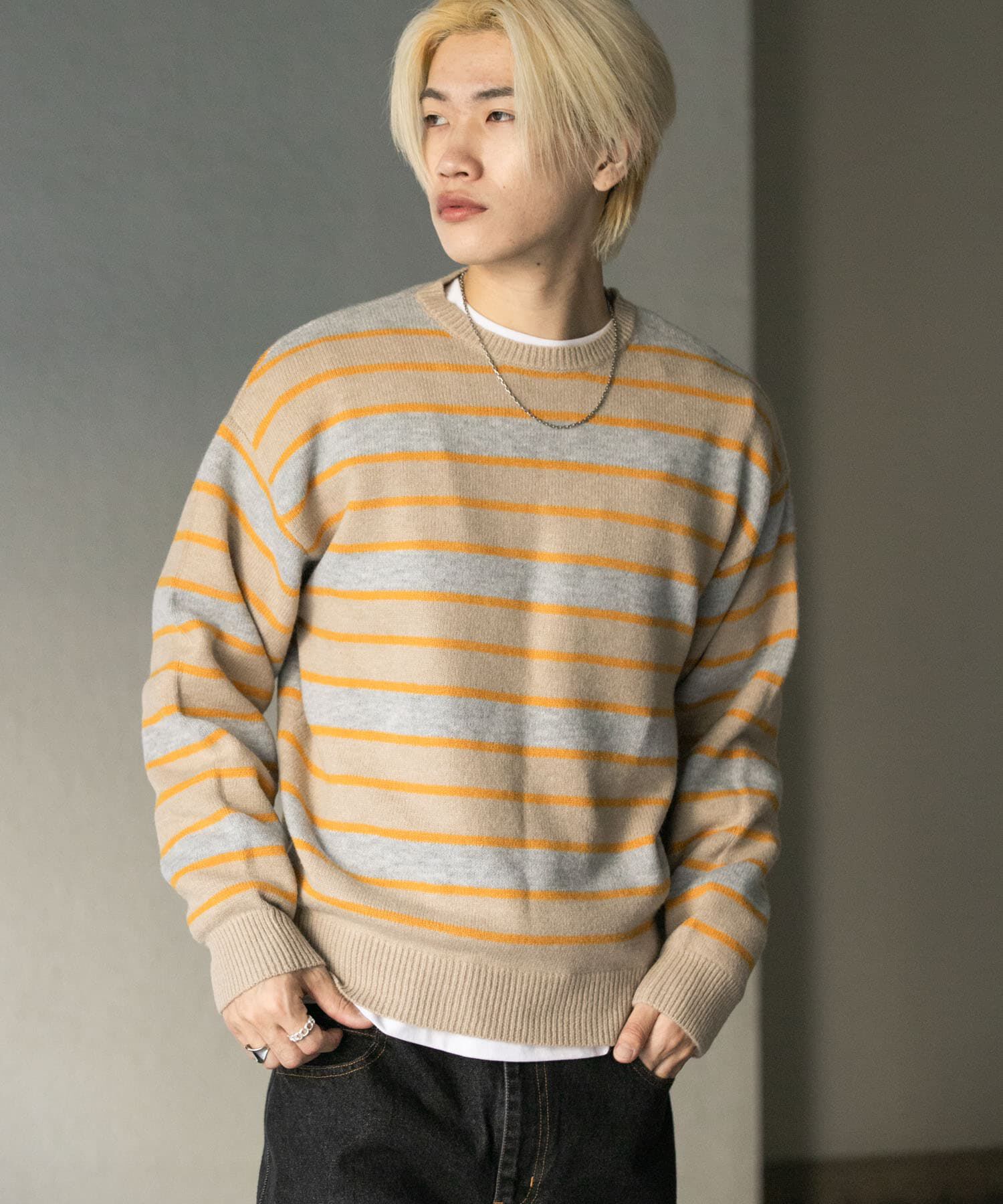 SENSE OF PLACE by URBAN RESEARCH「ウールブレンドボーダークルーネックニット」|ニット・セーター|