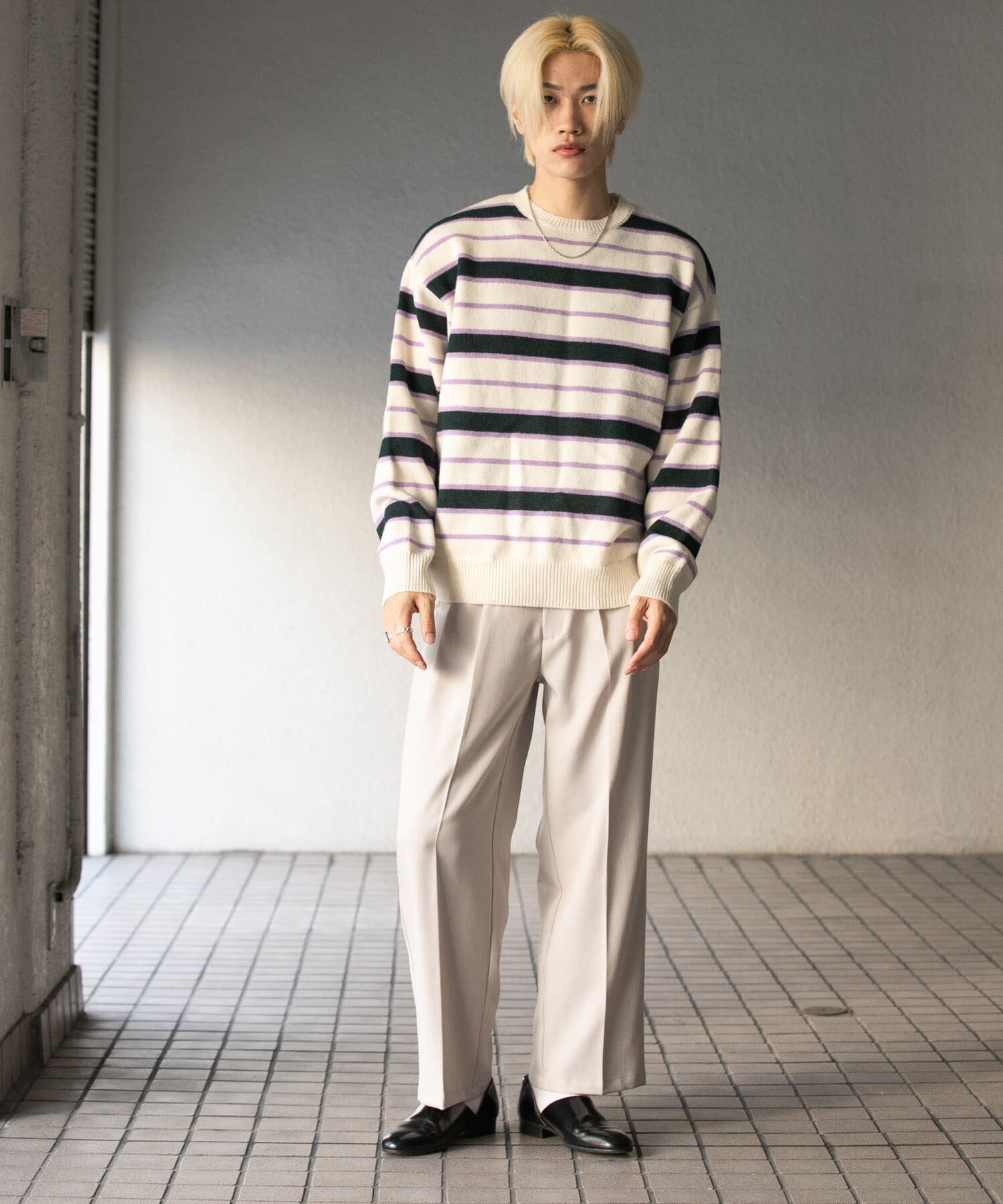 SENSE OF PLACE by URBAN RESEARCH「ウールブレンドボーダークルーネックニット」|ニット・セーター|