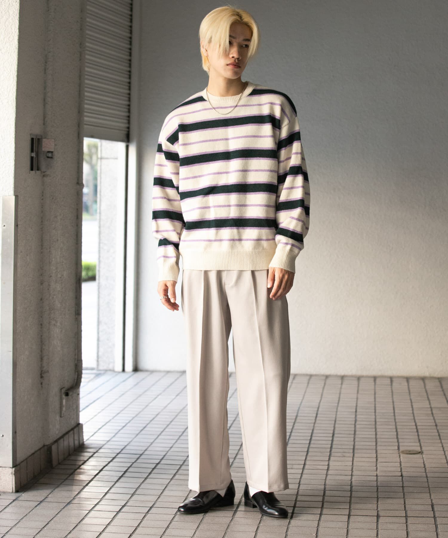 SENSE OF PLACE by URBAN RESEARCH「ウールブレンドボーダークルーネックニット」|ニット・セーター|