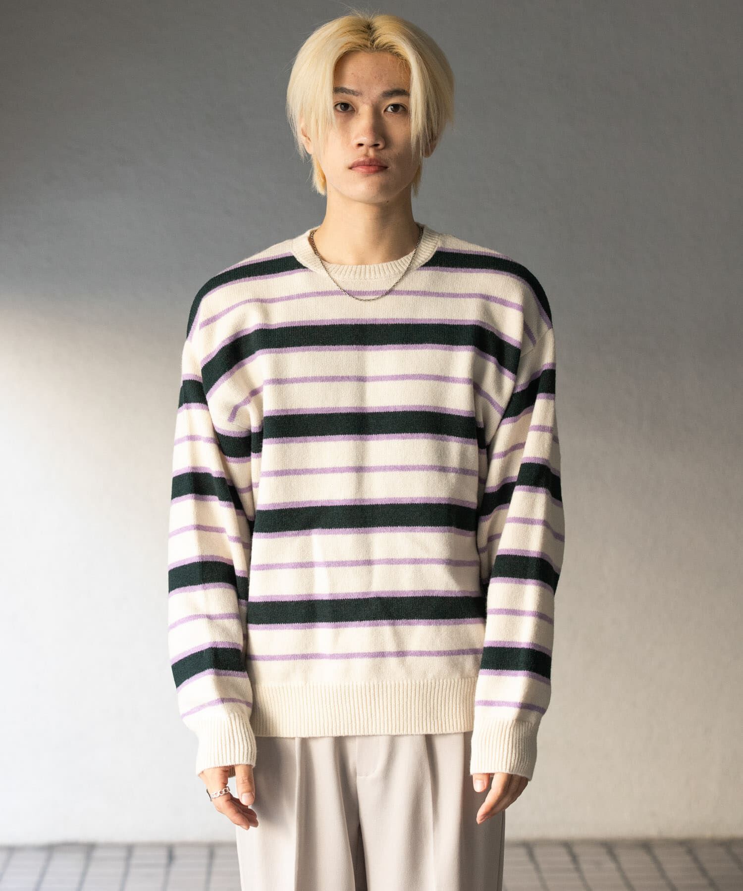 SENSE OF PLACE by URBAN RESEARCH「ウールブレンドボーダークルーネックニット」|ニット・セーター|