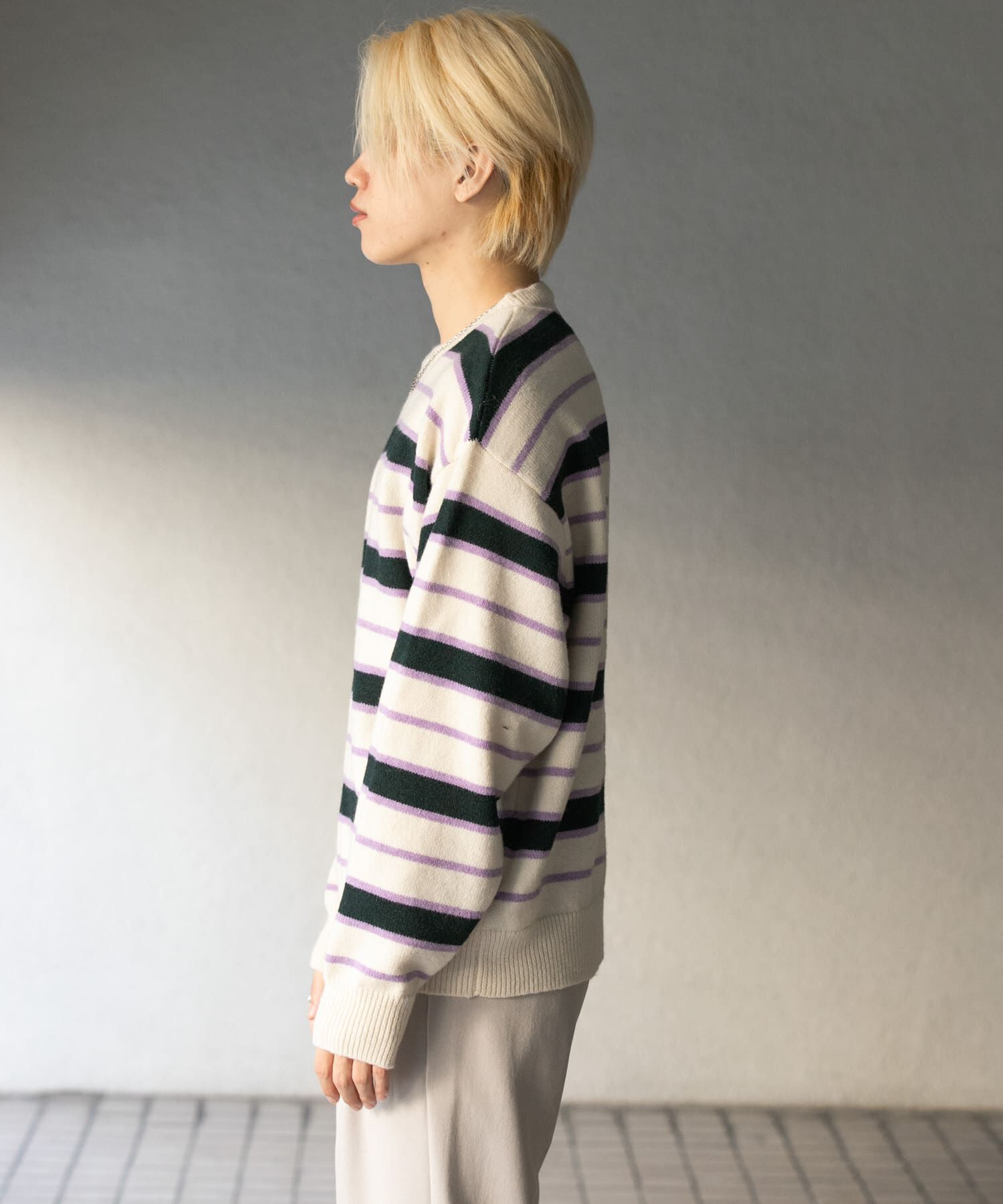 SENSE OF PLACE by URBAN RESEARCH「ウールブレンドボーダークルーネックニット」|ニット・セーター|