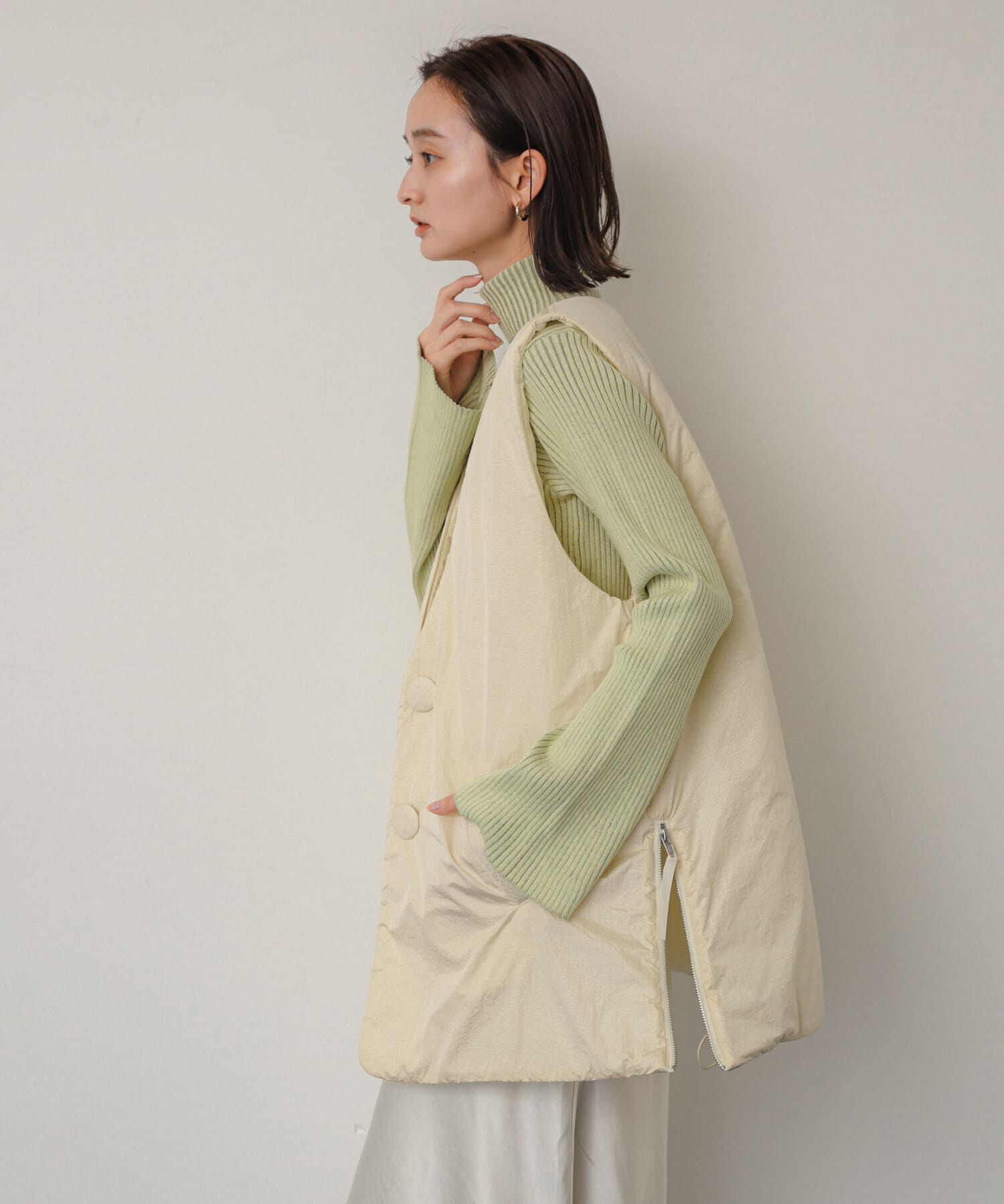 SENSE OF PLACE by URBAN RESEARCH「サイドジップパフベスト」|ダウンベスト・ベスト|