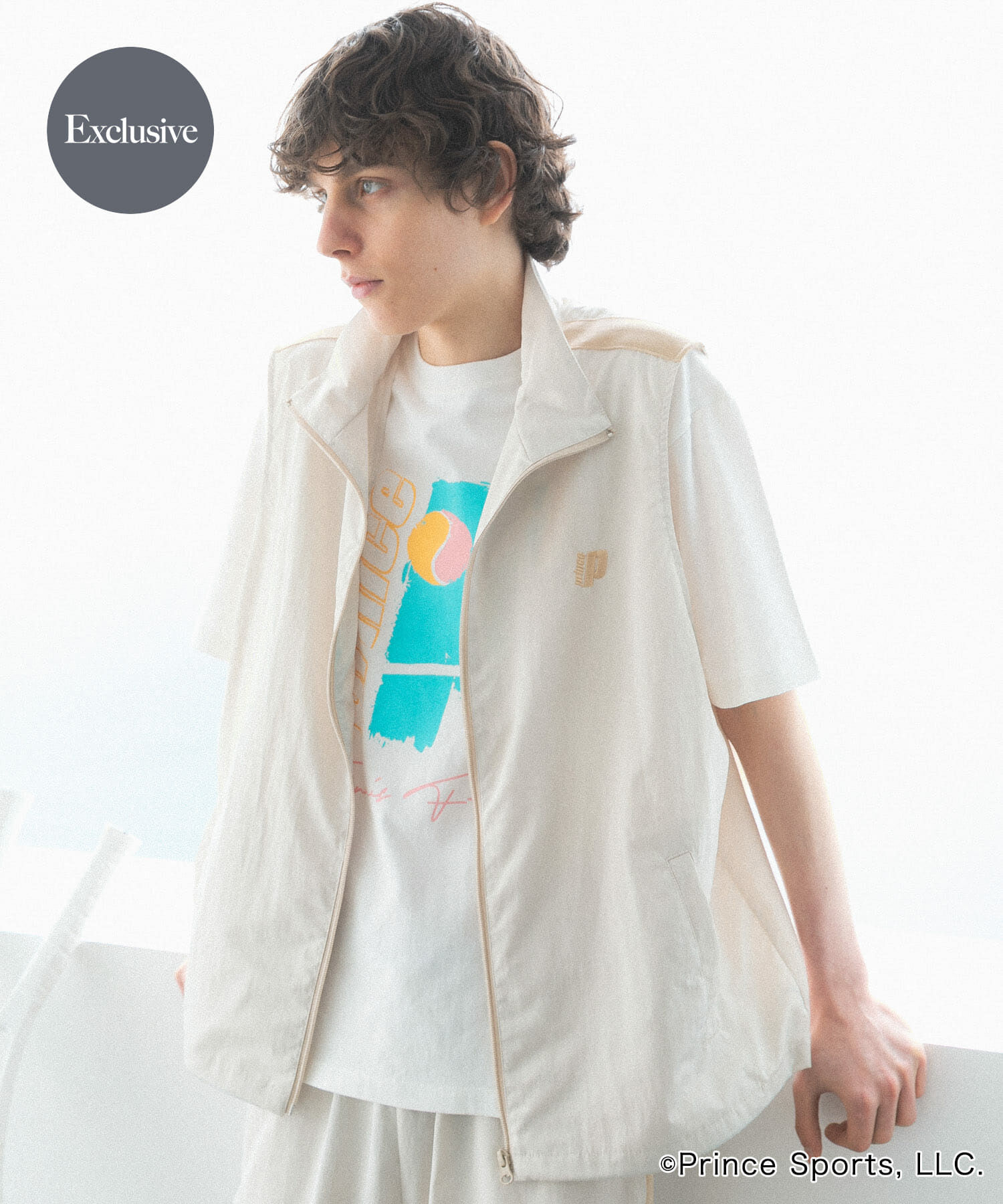 SENSE OF PLACE by URBAN RESEARCH「『別注』prince　トラックベスト」|ノーカラーコート|ライトベージュ