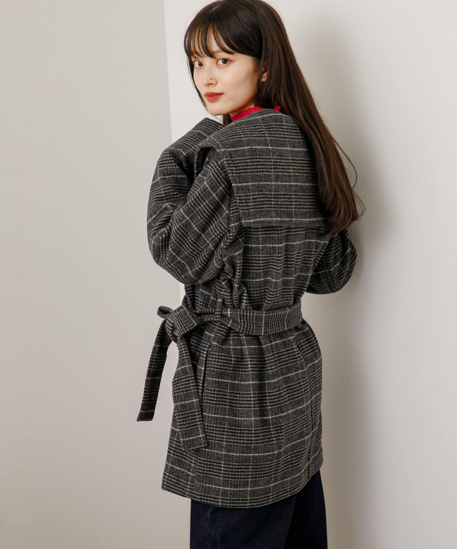 SENSE OF PLACE by URBAN RESEARCH「ビッグカラーミディコート」|ノーカラーコート|