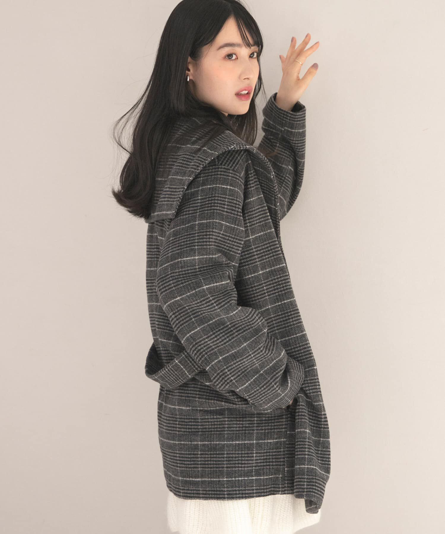 SENSE OF PLACE by URBAN RESEARCH「ビッグカラーミディコート」|ノーカラーコート|