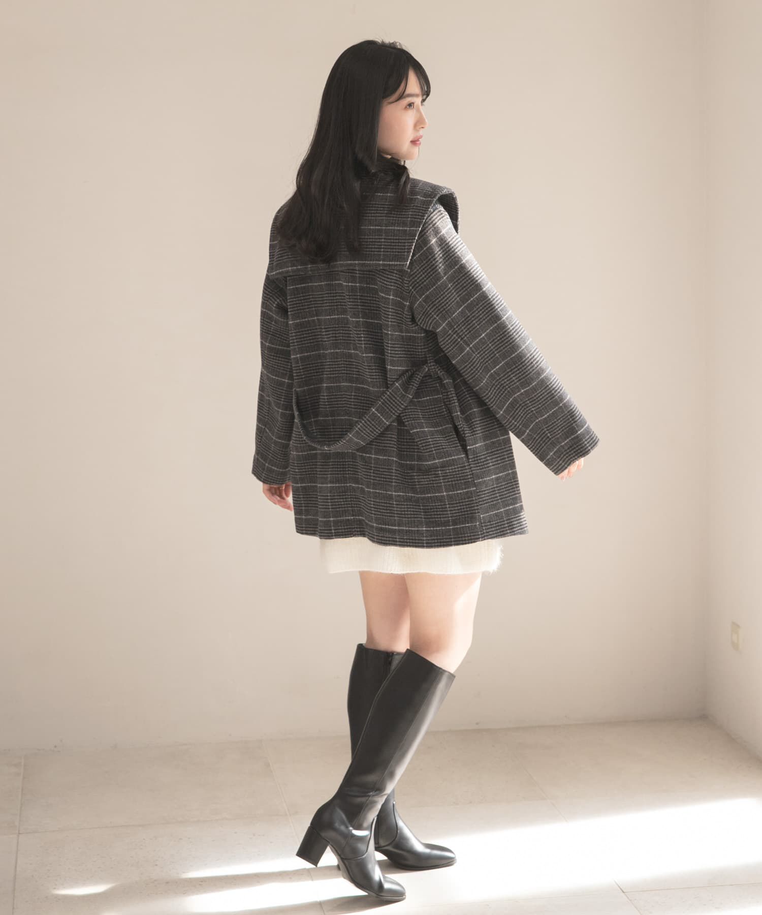 SENSE OF PLACE by URBAN RESEARCH「ビッグカラーミディコート」|ノーカラーコート|