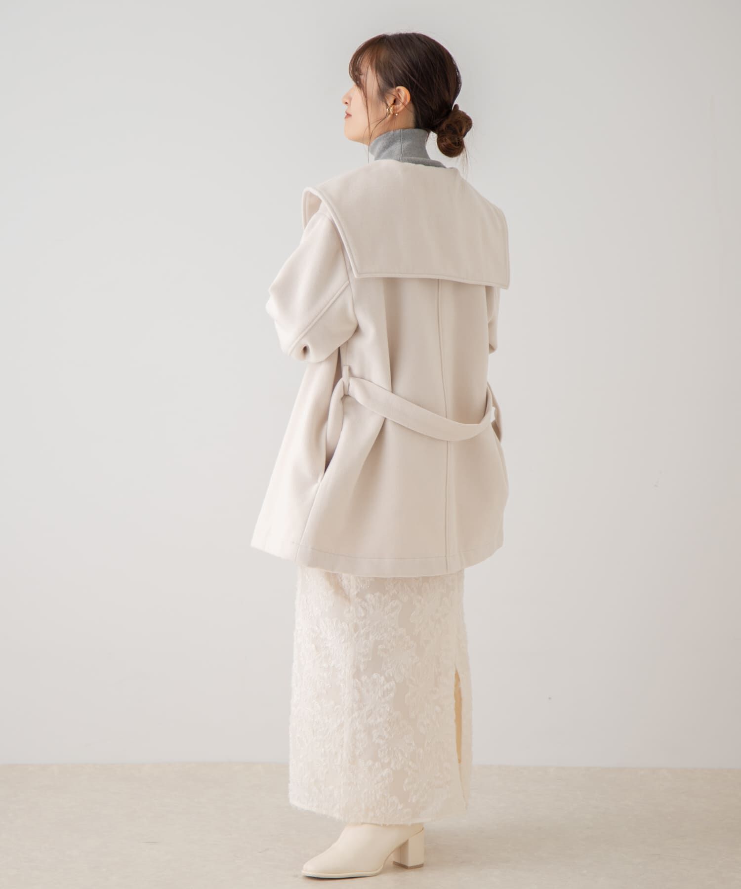 SENSE OF PLACE by URBAN RESEARCH「ビッグカラーミディコート」|ノーカラーコート|