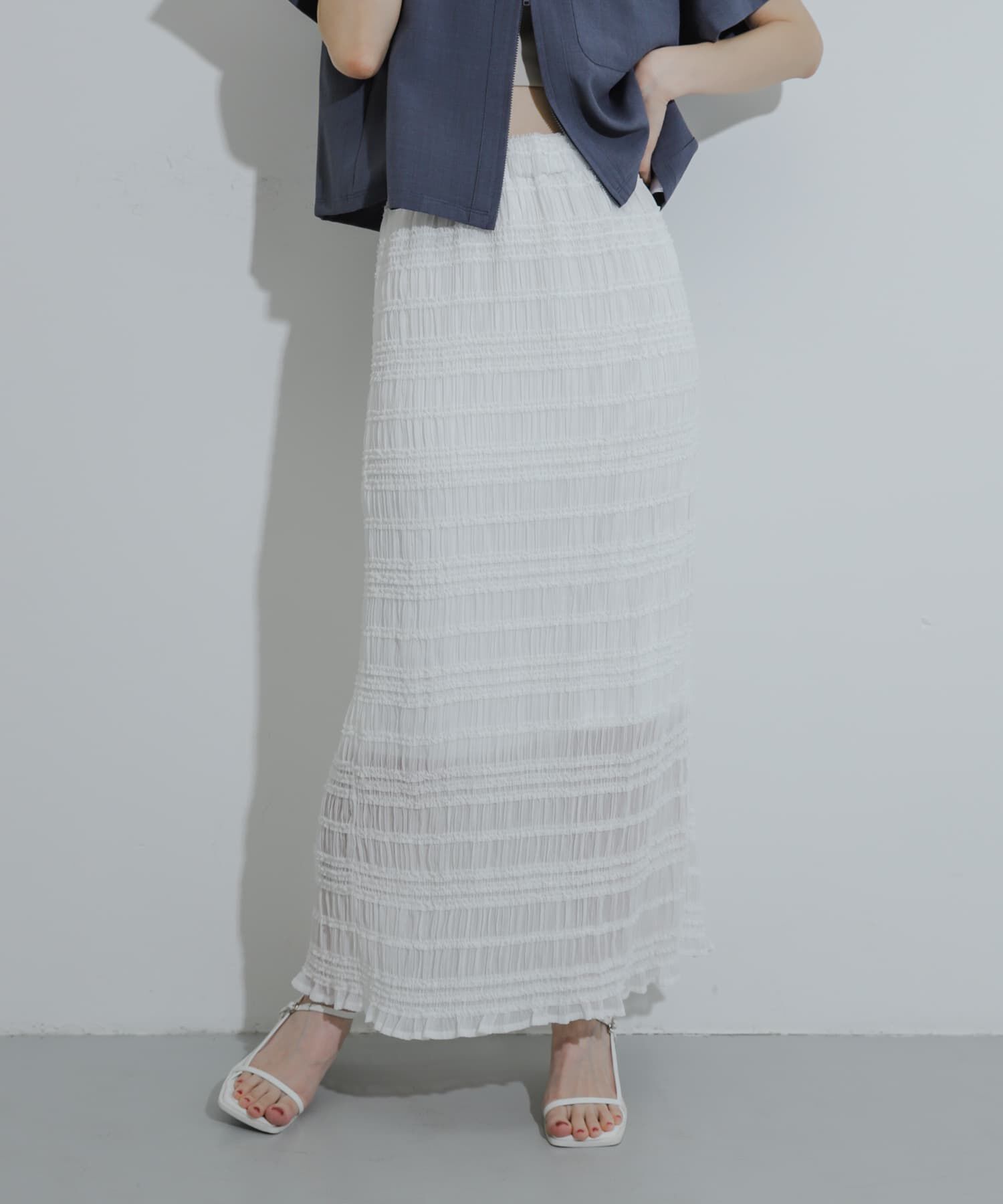 SENSE OF PLACE by URBAN RESEARCH「アイラインフリルスカート」|スカート|