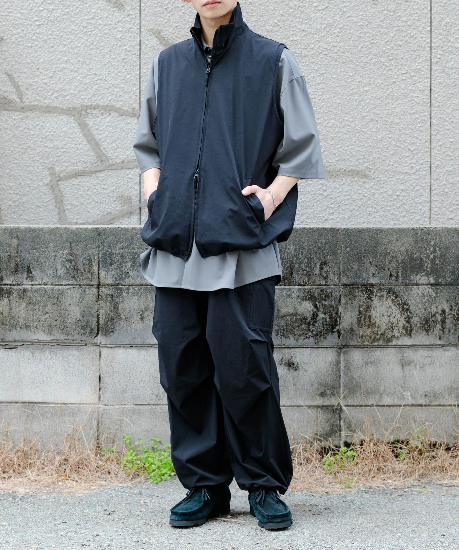 SENSE OF PLACE by URBAN RESEARCH「Uiscel　リップストップスタンドカラーベスト」|ノーカラーコート|