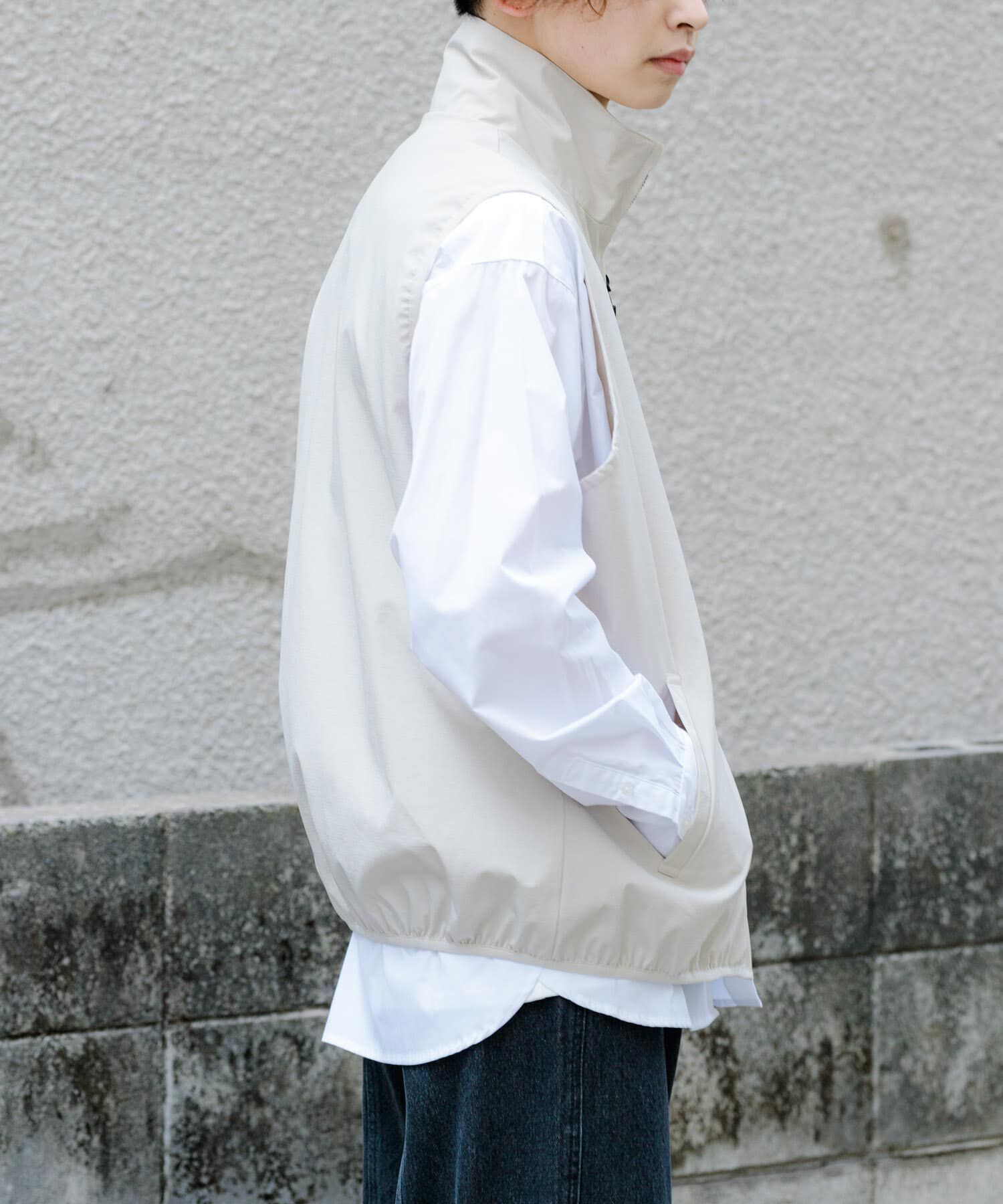 SENSE OF PLACE by URBAN RESEARCH「Uiscel　リップストップスタンドカラーベスト」|ノーカラーコート|