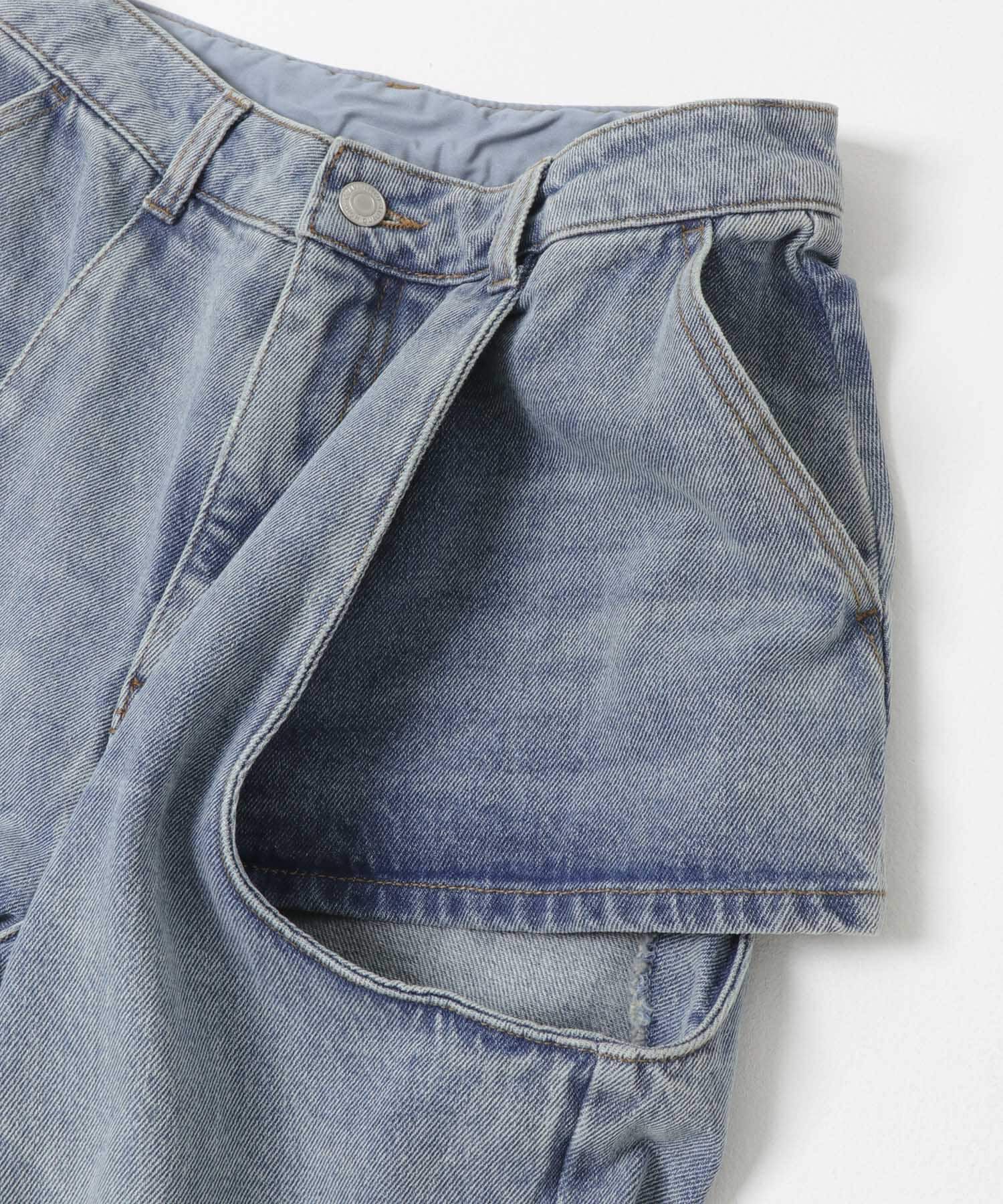 SENSE OF PLACE by URBAN RESEARCH「『WEB/一部店舗限定サイズ』サイドカットアウトデニム」|デニム|