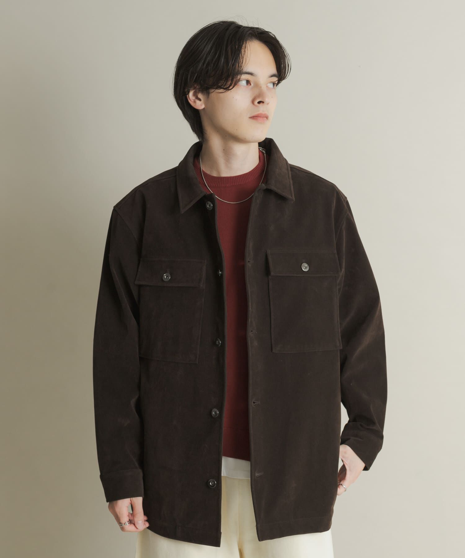 SENSE OF PLACE by URBAN RESEARCH「F/Sジャケット」|ノーカラーコート|