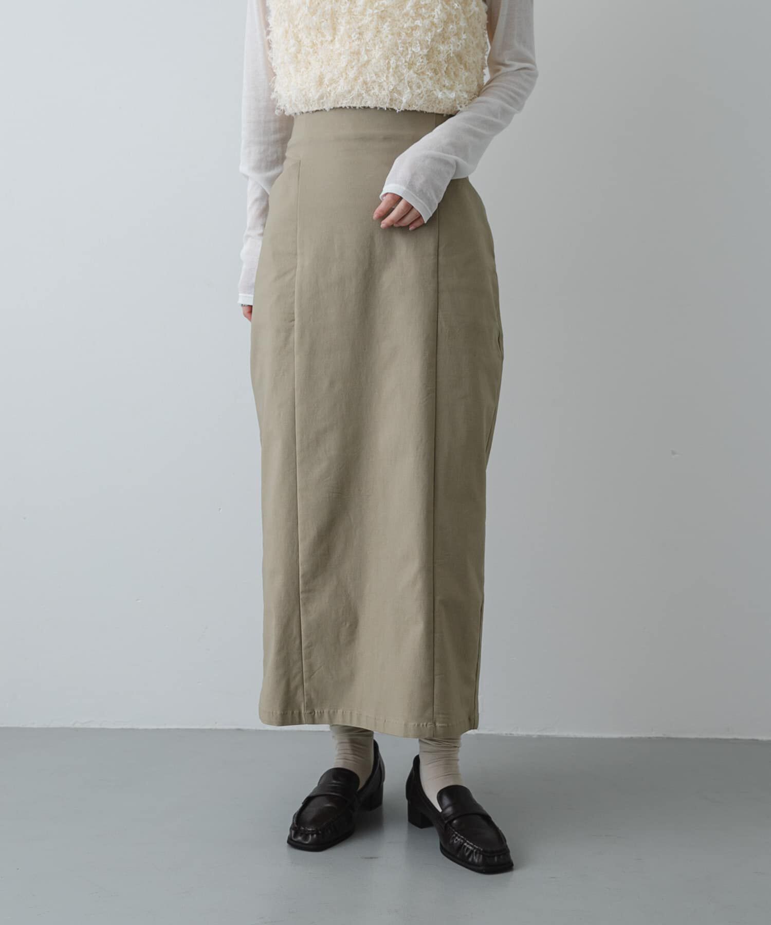 SENSE OF PLACE by URBAN RESEARCH「『一部WEB限定サイズ』ストレッチタイトスカート」|スカート|ベージュ