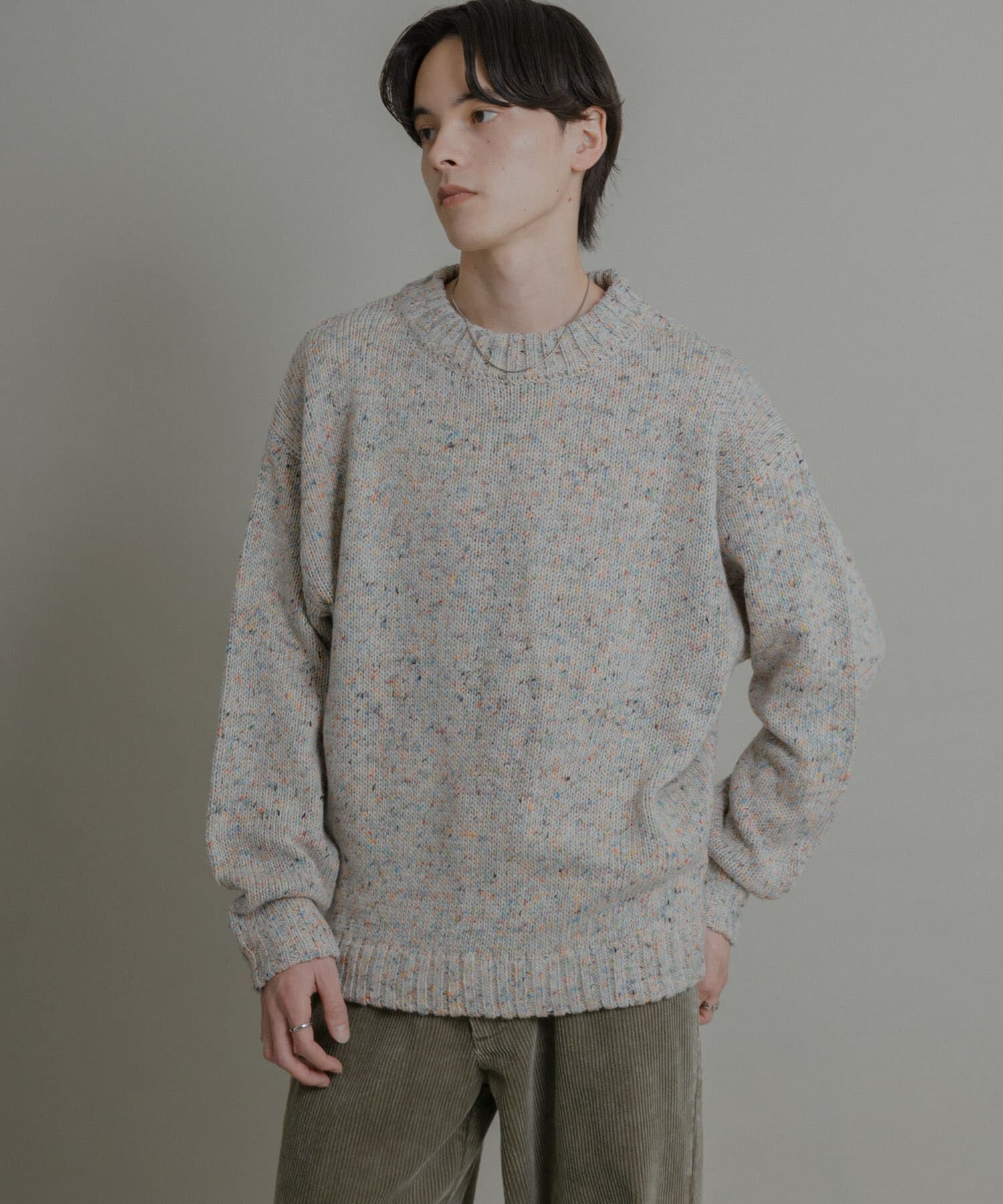 SENSE OF PLACE by URBAN RESEARCH「『洗濯可』カラーネップニットプルオーバー」|ニット・セーター|