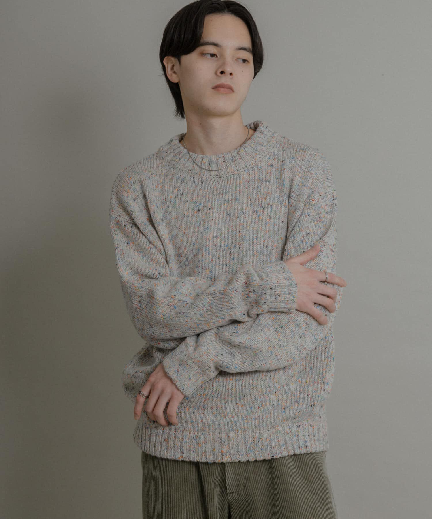 SENSE OF PLACE by URBAN RESEARCH「『洗濯可』カラーネップニットプルオーバー」|ニット・セーター|