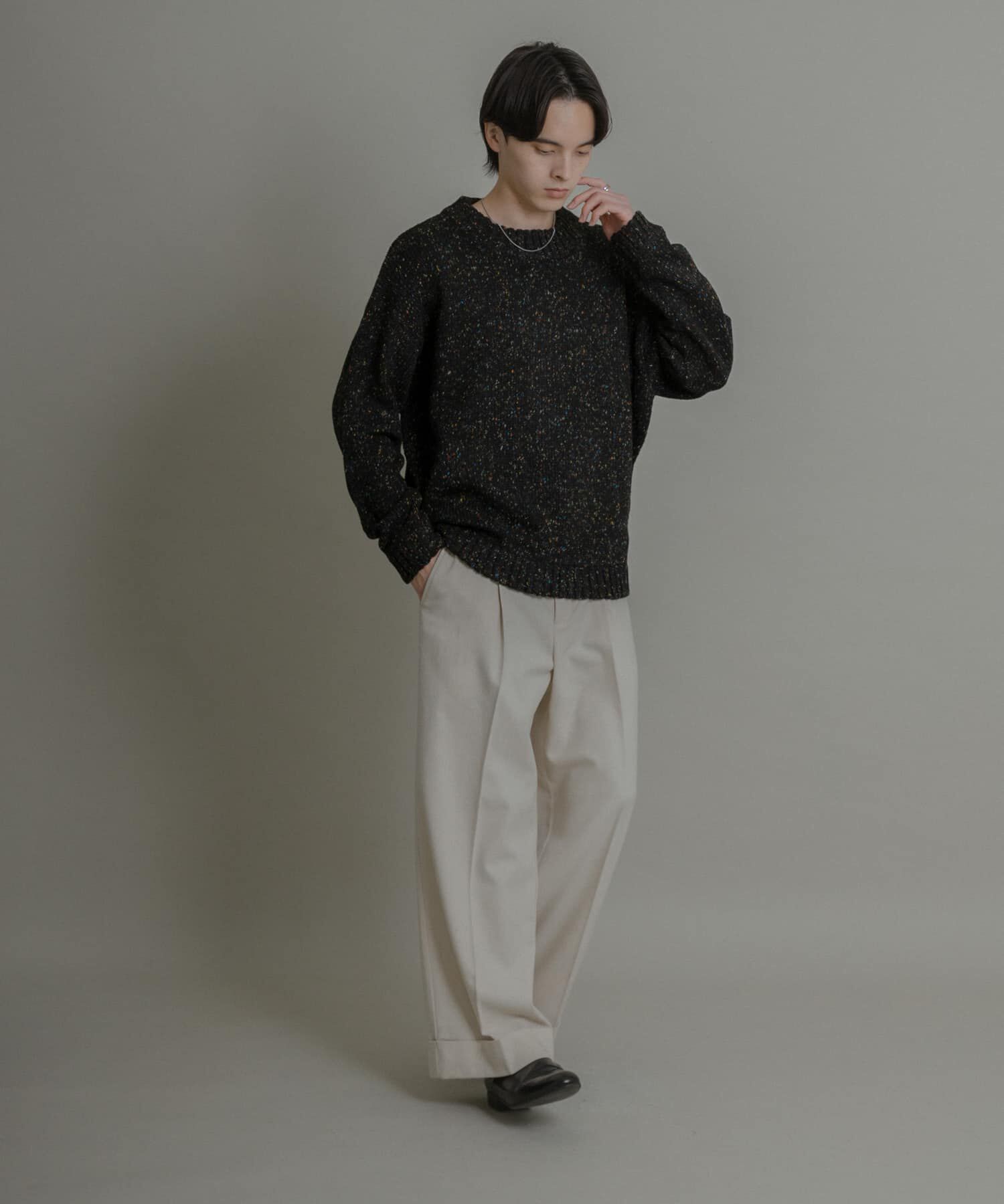 SENSE OF PLACE by URBAN RESEARCH「『洗濯可』カラーネップニットプルオーバー」|ニット・セーター|