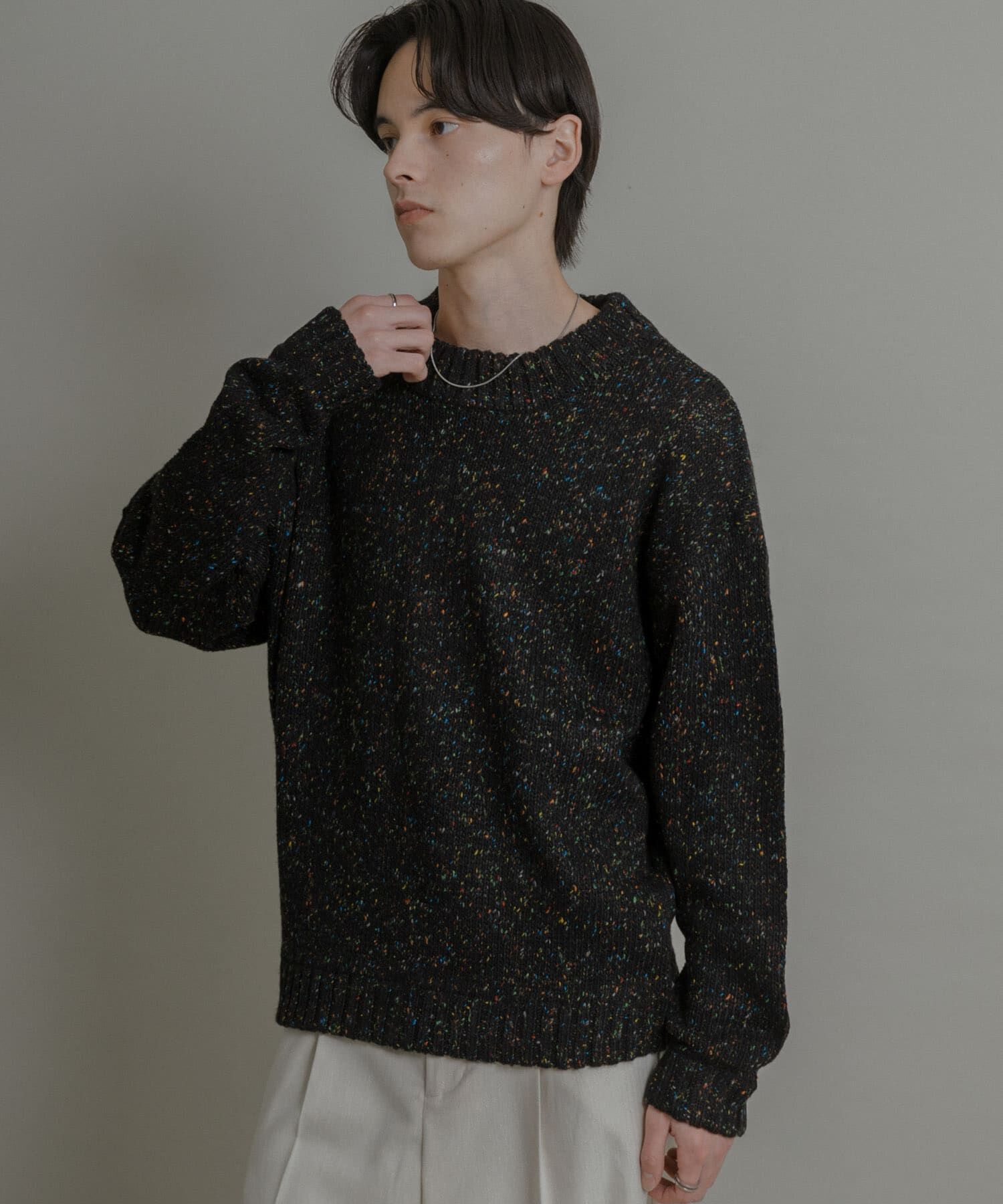 SENSE OF PLACE by URBAN RESEARCH「『洗濯可』カラーネップニットプルオーバー」|ニット・セーター|