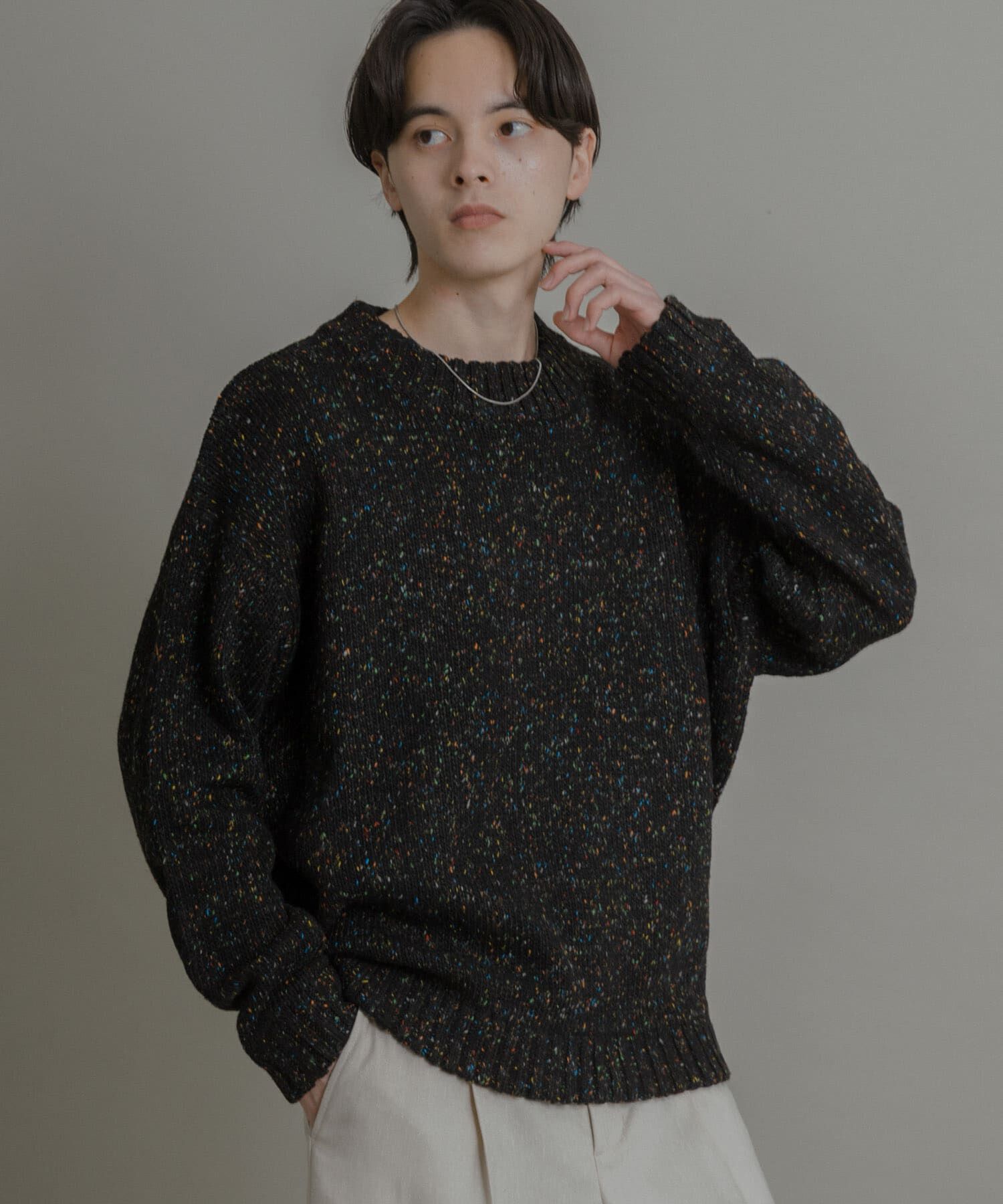 SENSE OF PLACE by URBAN RESEARCH「『洗濯可』カラーネップニットプルオーバー」|ニット・セーター|