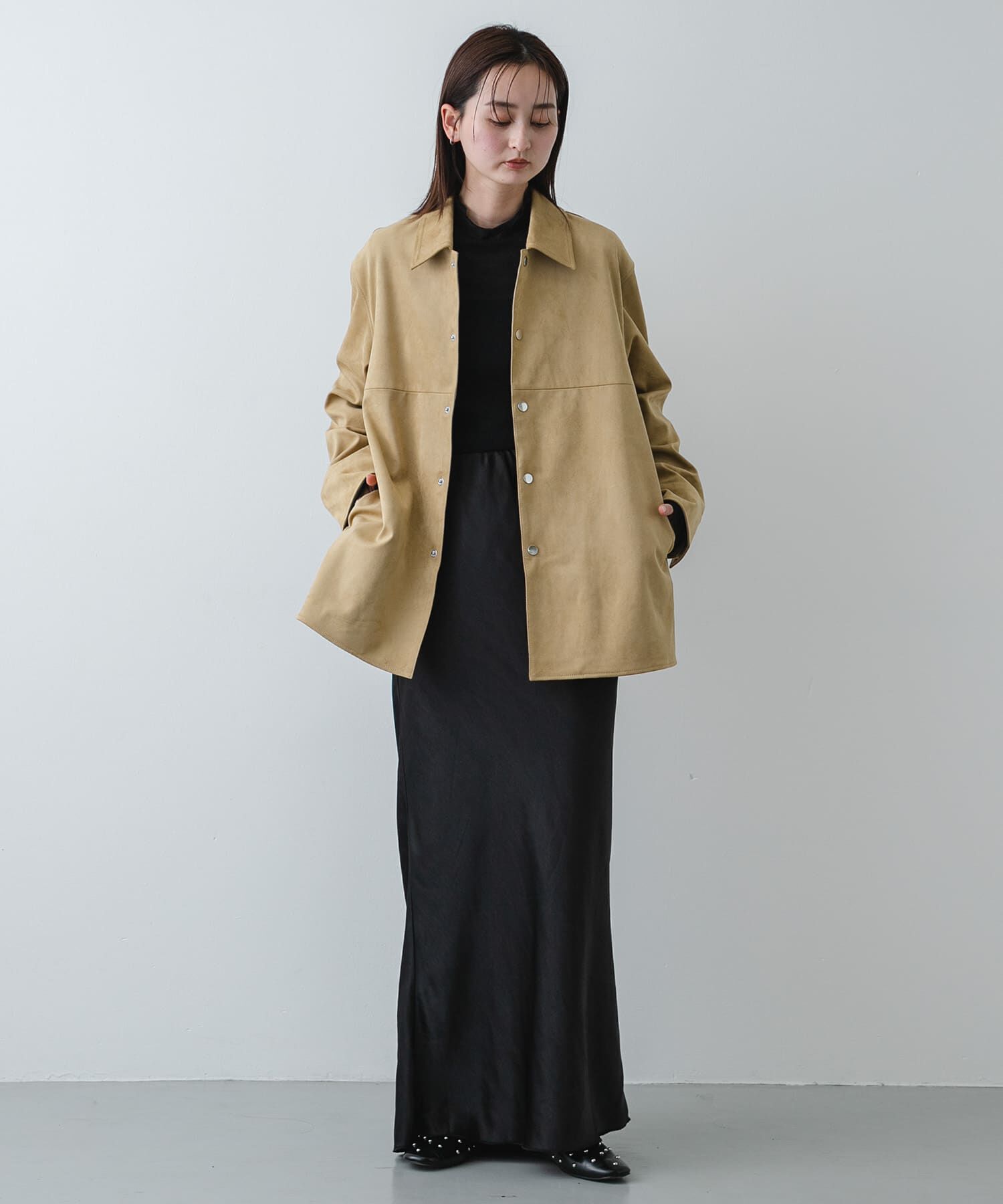 SENSE OF PLACE by URBAN RESEARCH「FSステンカラージャケット」|ノーカラーコート|