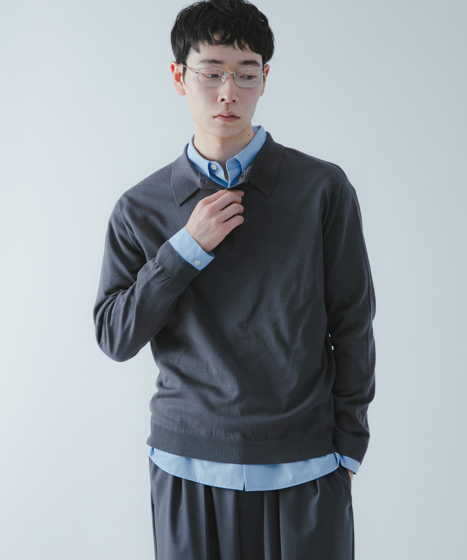 SENSE OF PLACE by URBAN RESEARCH「『洗濯可/防花粉』SKIN Proofニットポロシャツ」|ニット・セーター|