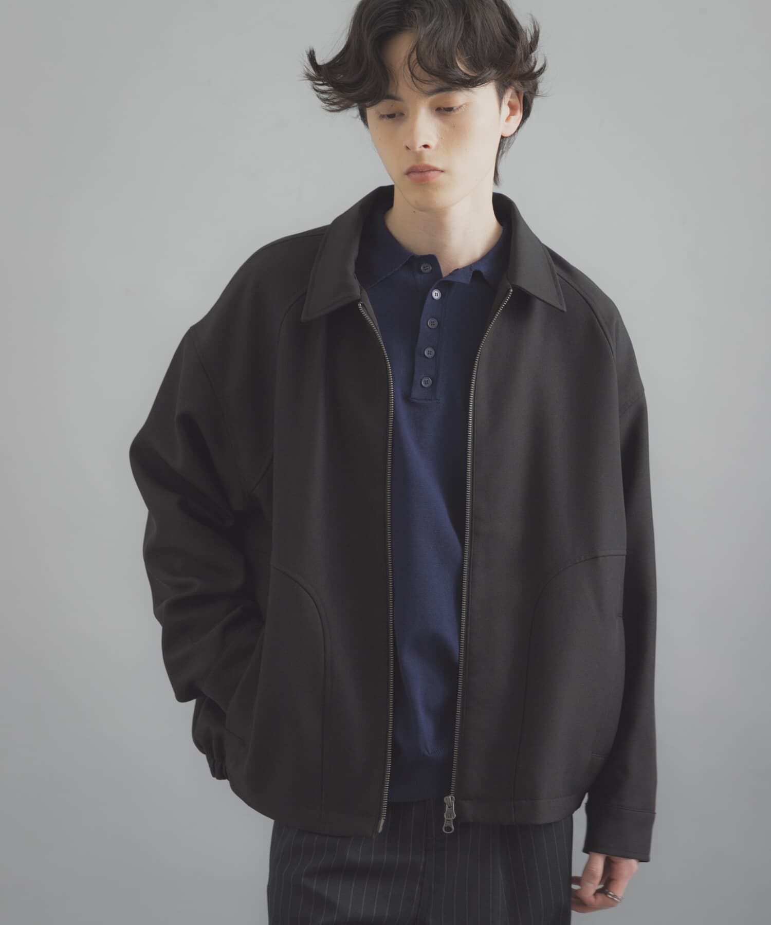 SENSE OF PLACE by URBAN RESEARCH「『撥水/防花粉』SKIN Proofジップブルゾン」|ブルゾン・スタジャン|ブラック