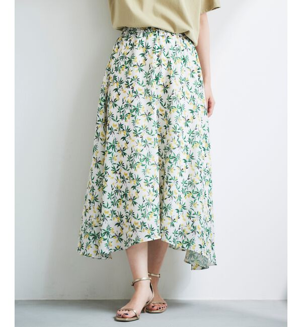 le.coeur blanc「レモンプリントフレアスカート」|スカート|