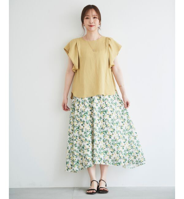 le.coeur blanc「レモンプリントフレアスカート」|スカート|