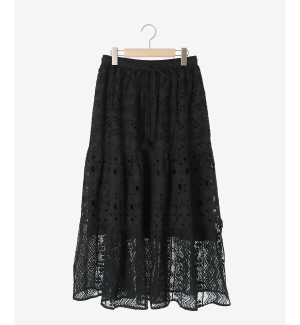 le.coeur blanc「《手洗い可能》Fanaka ミックスレーススカート」|スカート|