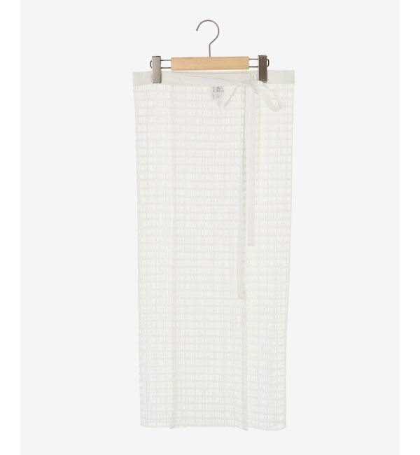 le.coeur blanc「格子柄レースラップレイヤードスカート」|スカート|