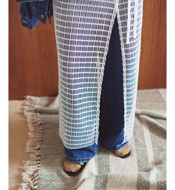 le.coeur blanc「格子柄レースラップレイヤードスカート」|スカート|