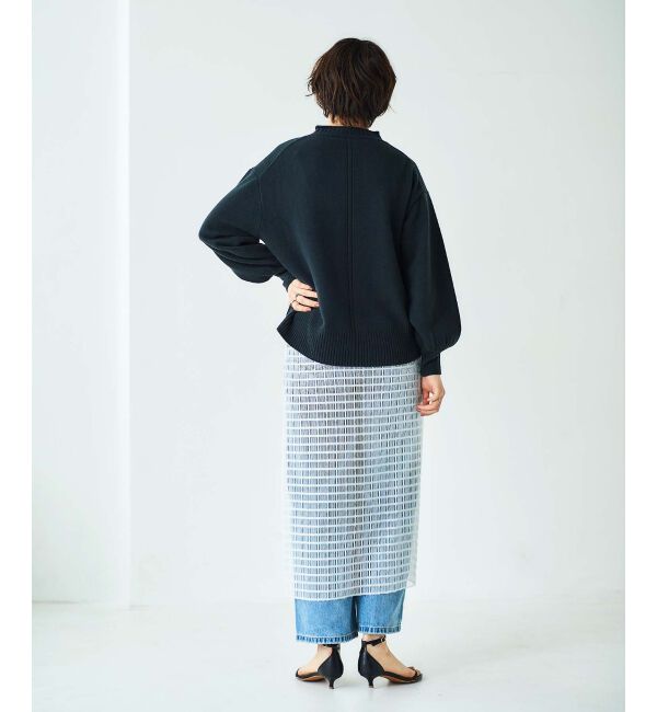 le.coeur blanc「格子柄レースラップレイヤードスカート」|スカート|