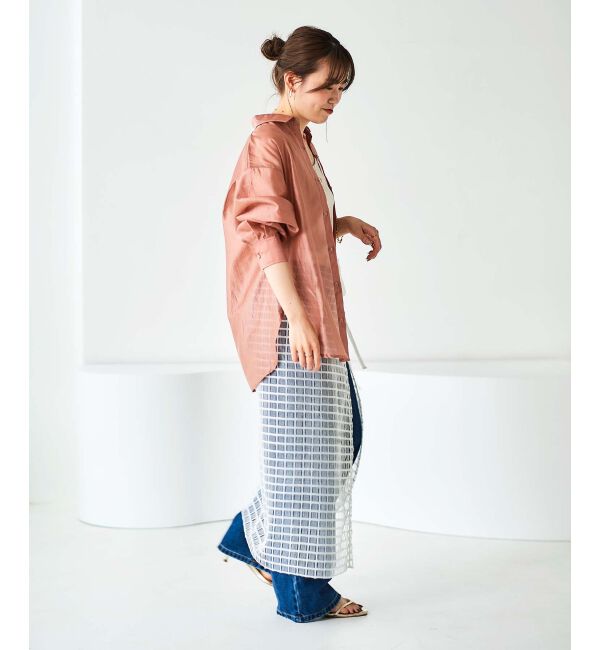 le.coeur blanc「格子柄レースラップレイヤードスカート」|スカート|