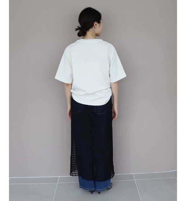 le.coeur blanc「格子柄レースラップレイヤードスカート」|スカート|