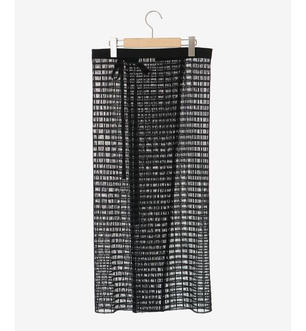 le.coeur blanc「格子柄レースラップレイヤードスカート」|スカート|